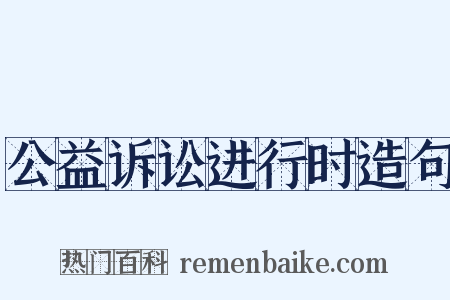 公益诉讼进行时造句是什么意思的图片